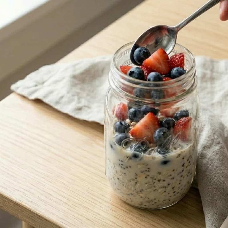 Step 3: Top with remaining berries.