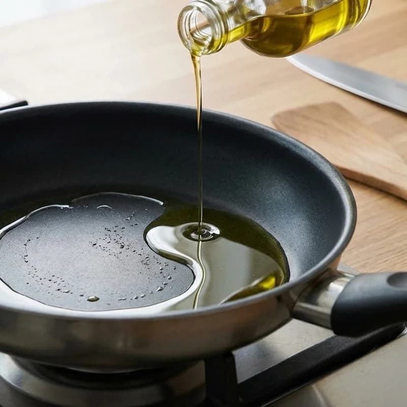 Step 1: Heat olive oil in a non-stick pan over medium heat.