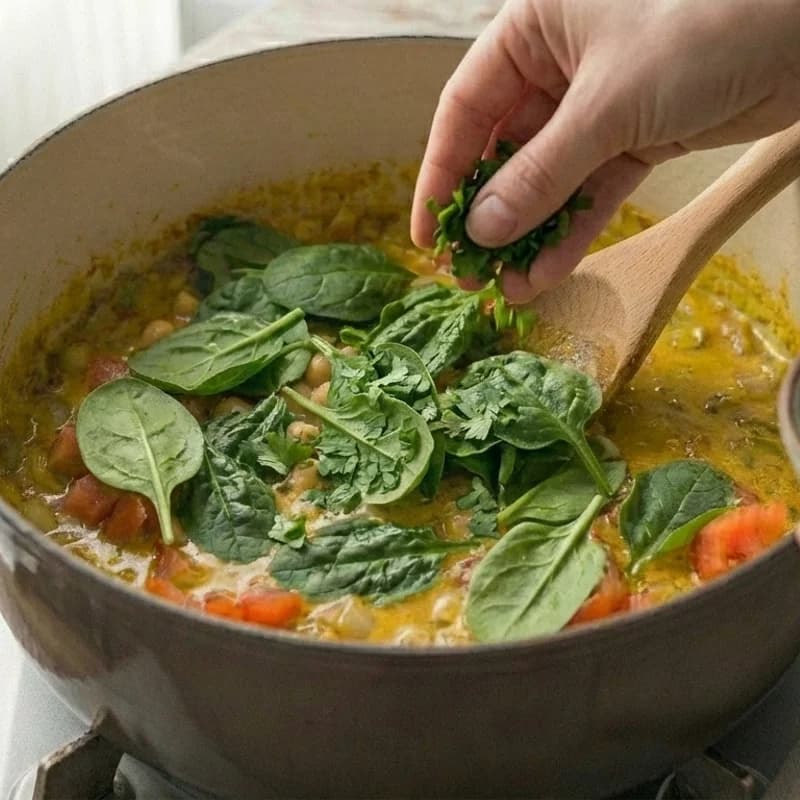 Step 8: Season with salt to taste. Serve over rice or with naan, gar