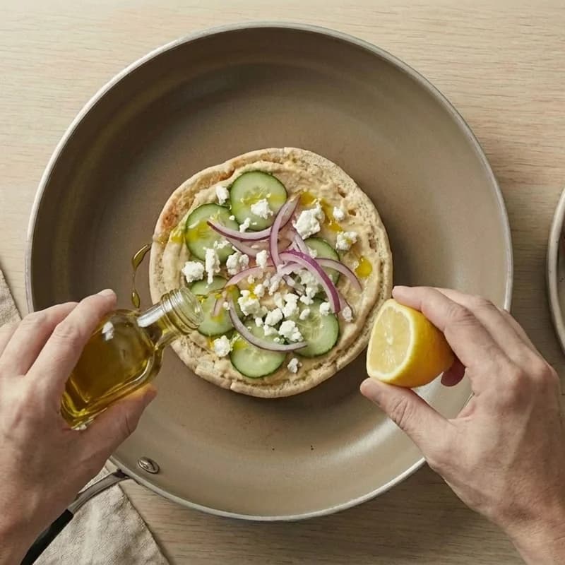 Step 5: Drizzle with olive oil and a squeeze of lemon juice.