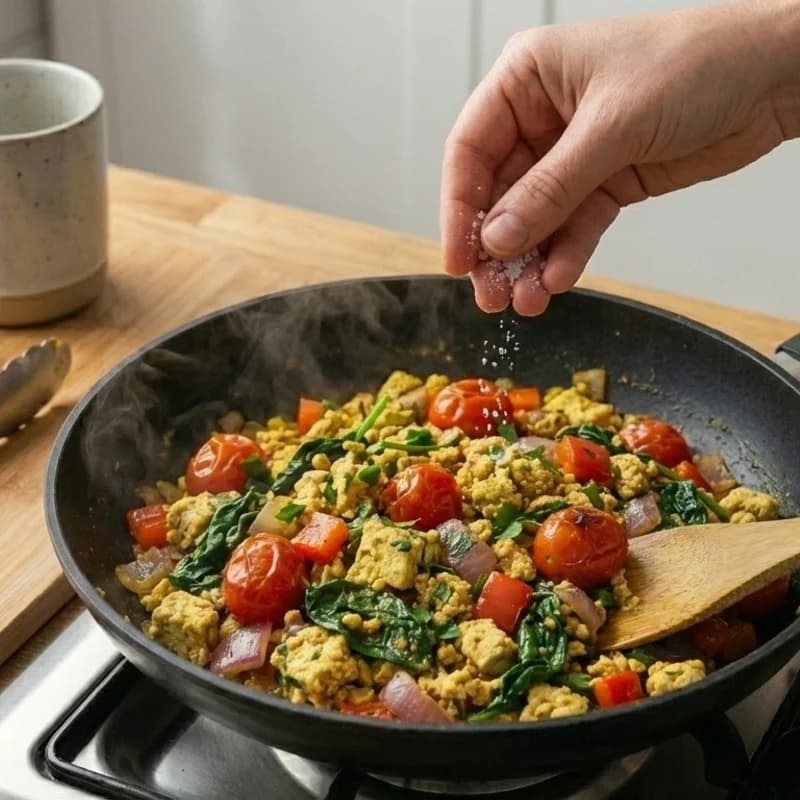 Step 8: Season with salt to taste and serve warm.