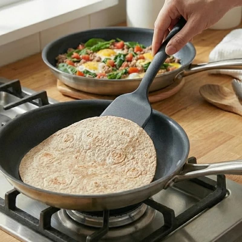 Step 5: Warm the tortilla in a dry pan or microwave for 15 seconds.