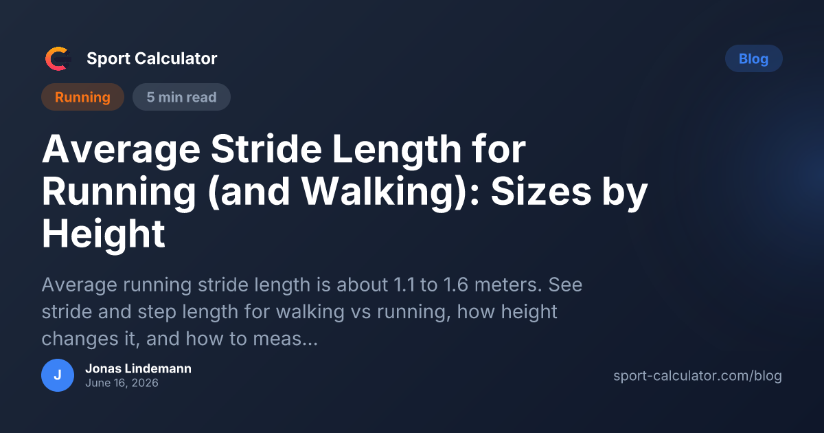 Average Stride Length for Running (and Walking): Sizes by Height