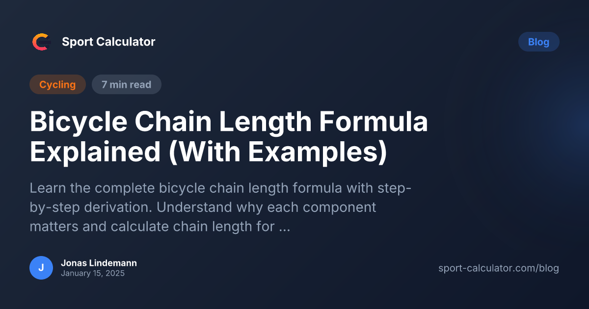Bicycle Chain Length Formula Explained (With Examples)