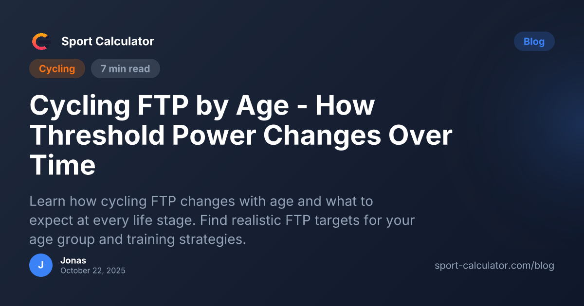 Cycling FTP by Age - How Threshold Power Changes Over Time