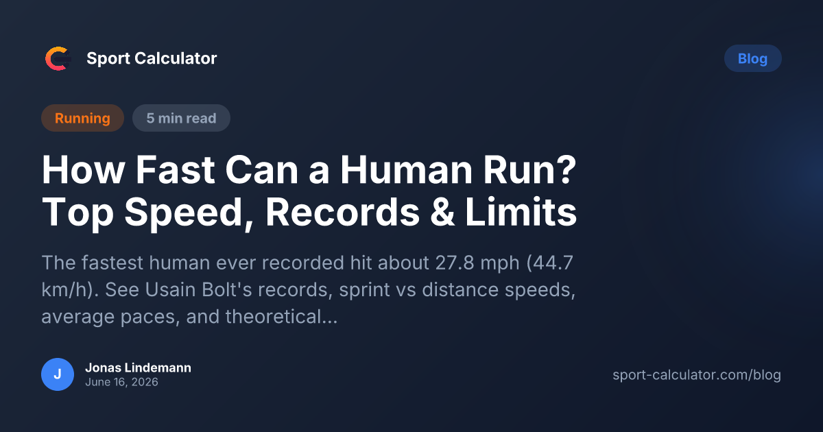 How Fast Can a Human Run? Top Speed, Records & Limits