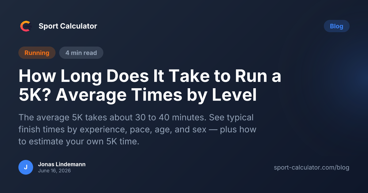 How Long Does It Take to Run a 5K? Average Times by Level