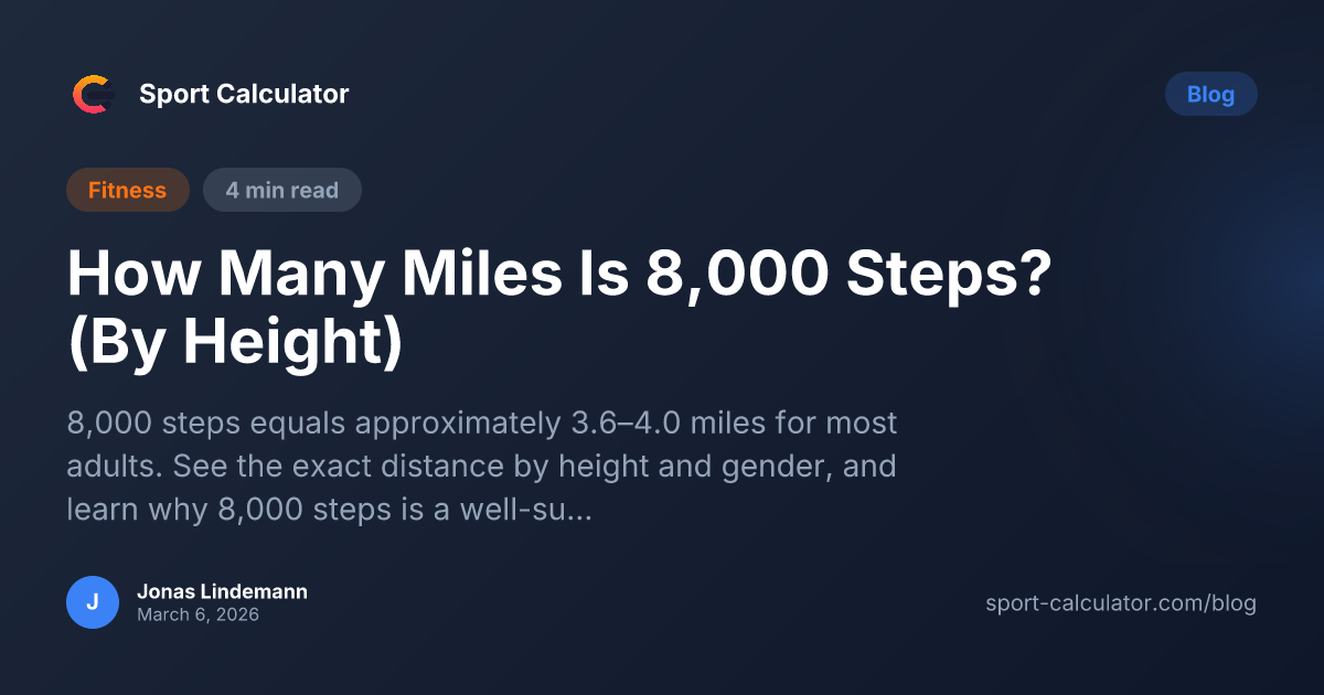 How Many Miles Is 8,000 Steps? (By Height)