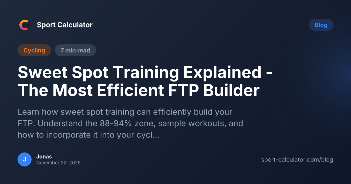 Sweet Spot Training Explained - The Most Efficient FTP Builder
