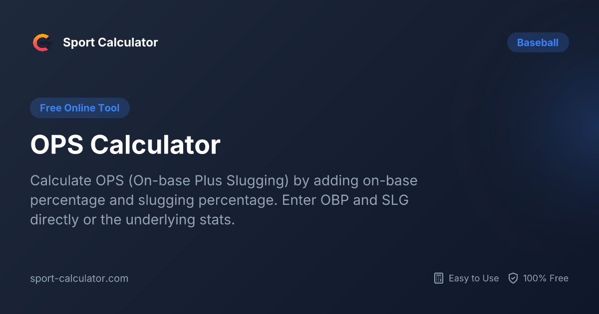 OPS Calculator | Free & Easy to Use