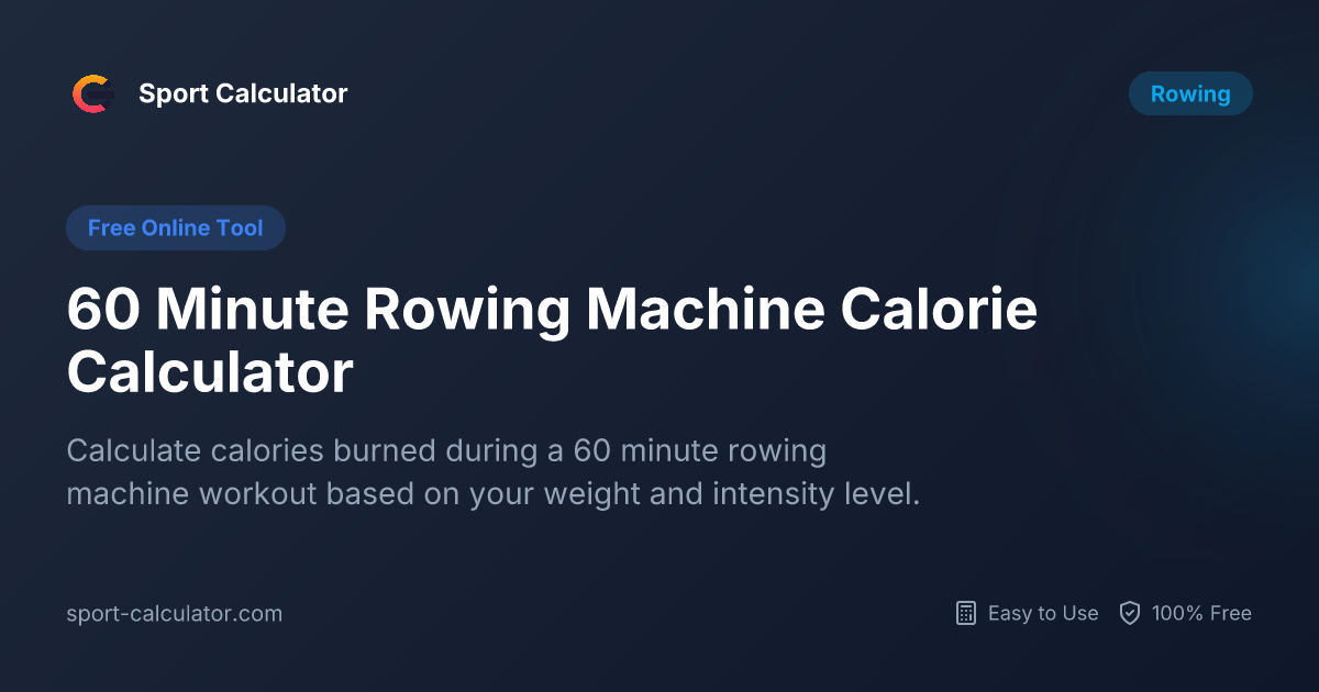 60 Minute Rowing Machine Calorie Calculator | Free & Easy to Use