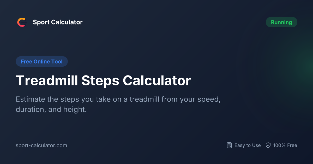 Treadmill Steps Calculator | Steps from Speed & Time