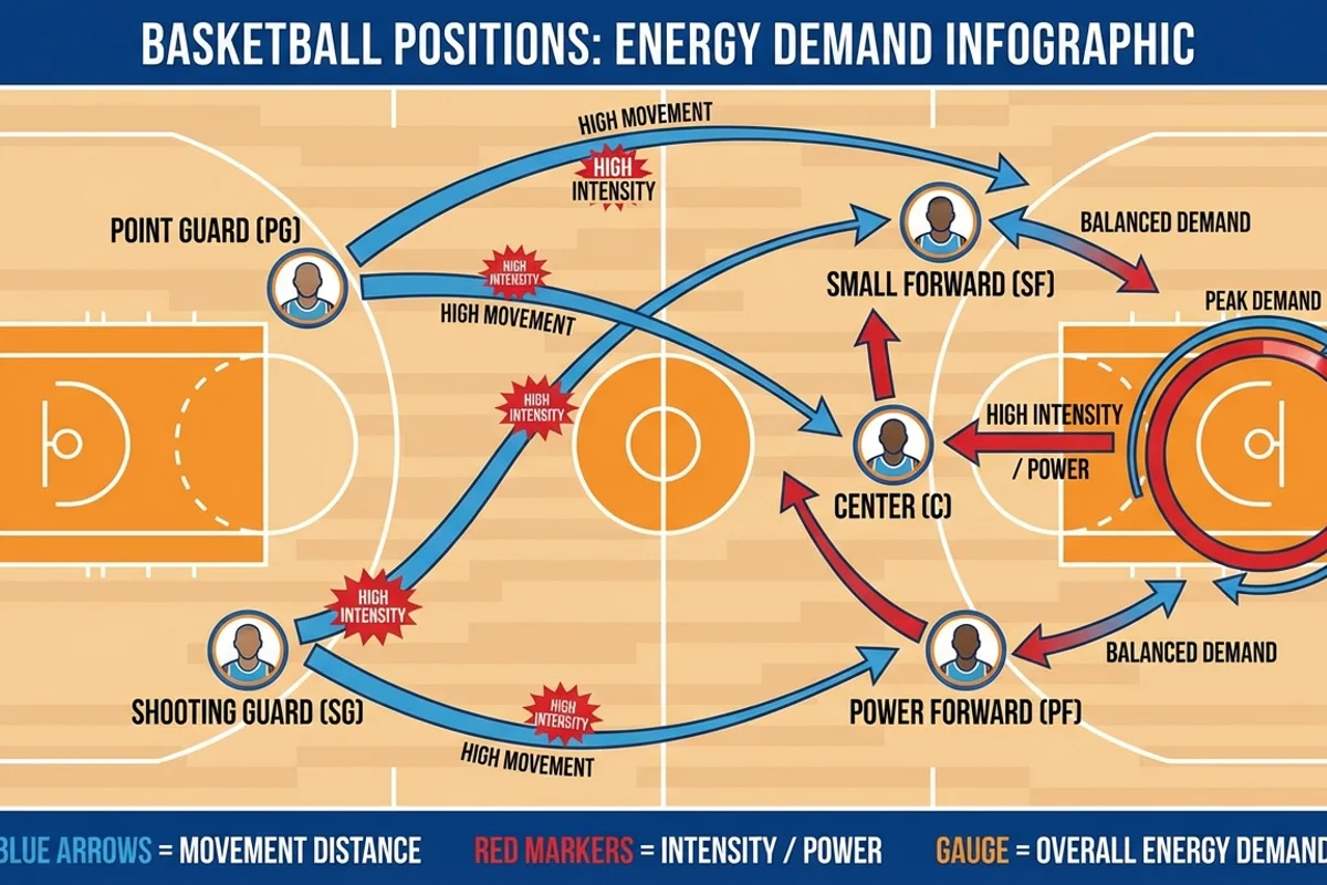 Basketball Positions Energy Demands