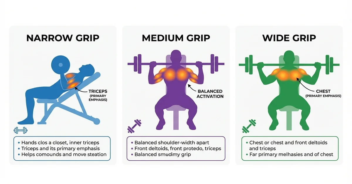 Bench Press Grip Muscle Activation