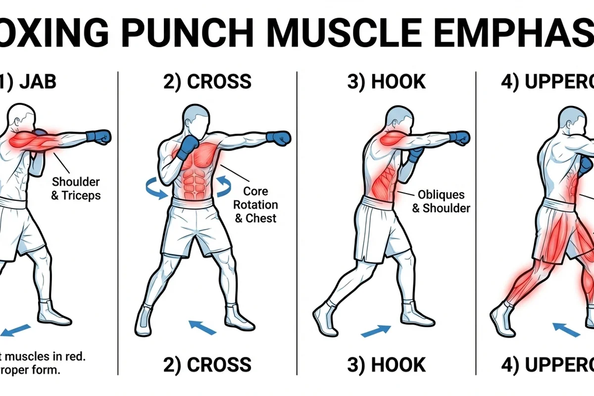 Boxing Punches and Muscles