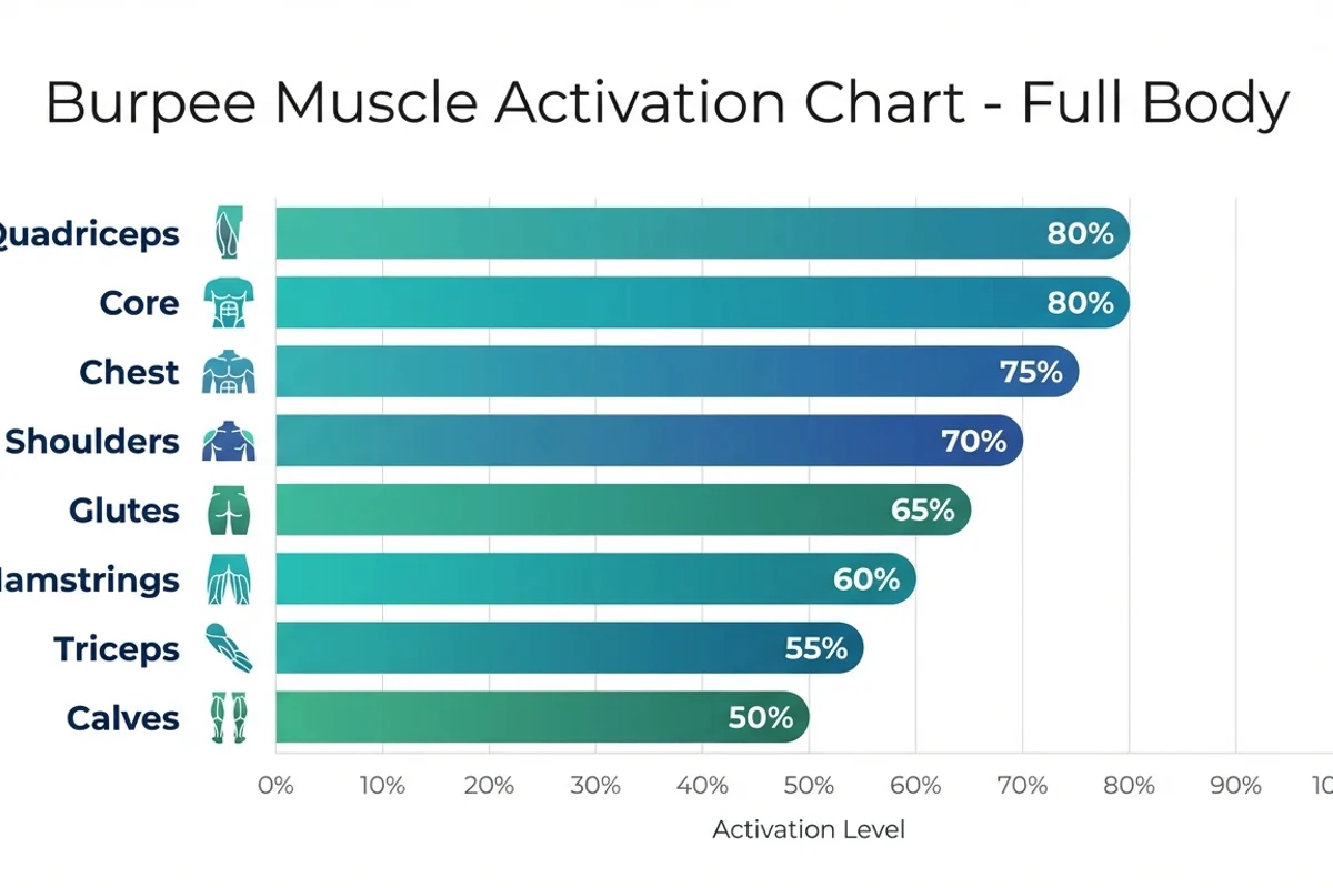 Burpee Muscle Activation Chart