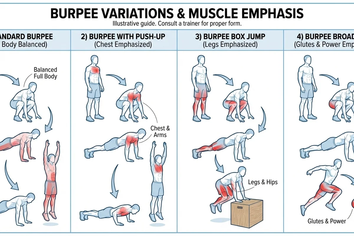 Burpee Variations and Muscles