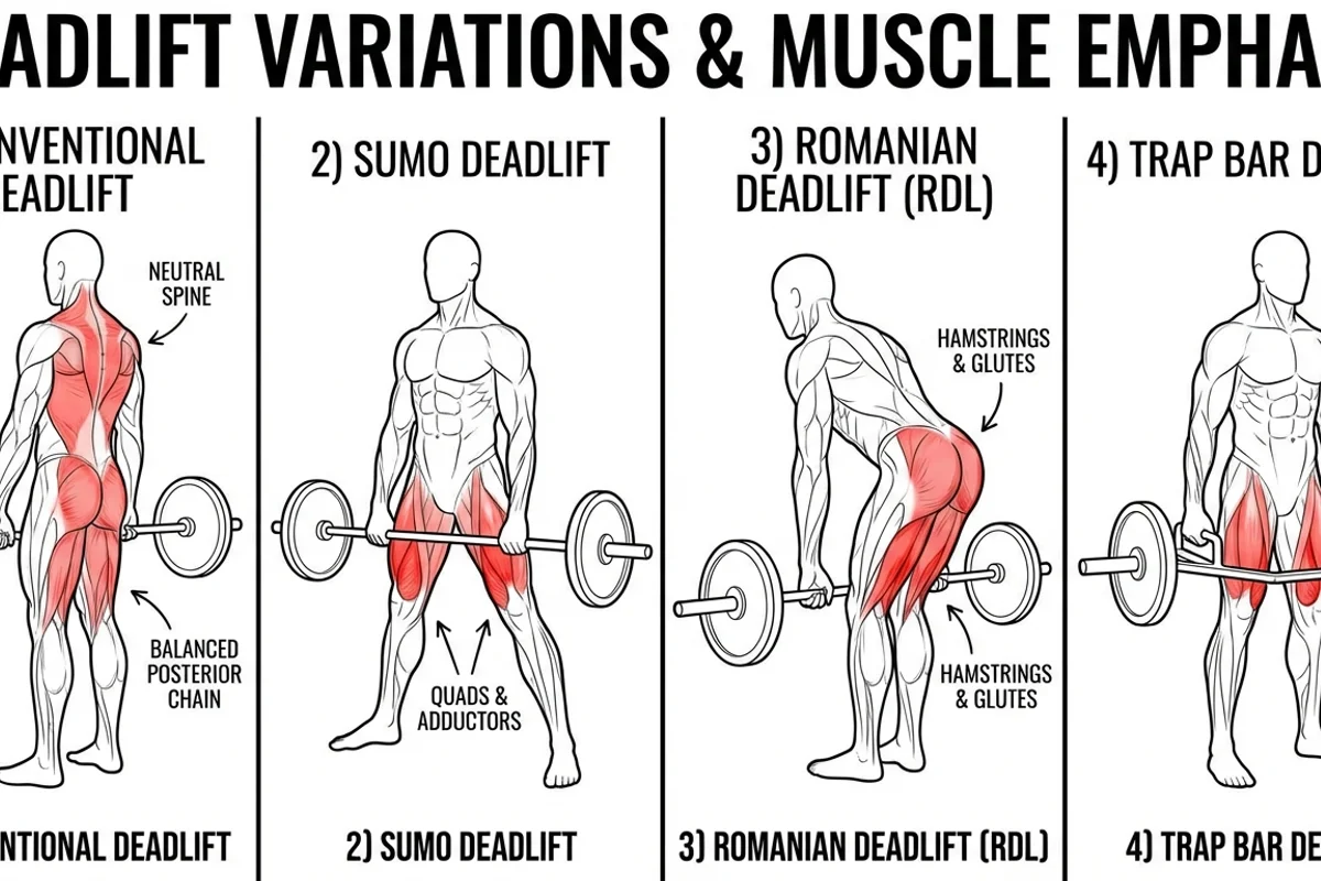 Deadlift Variations and Muscles