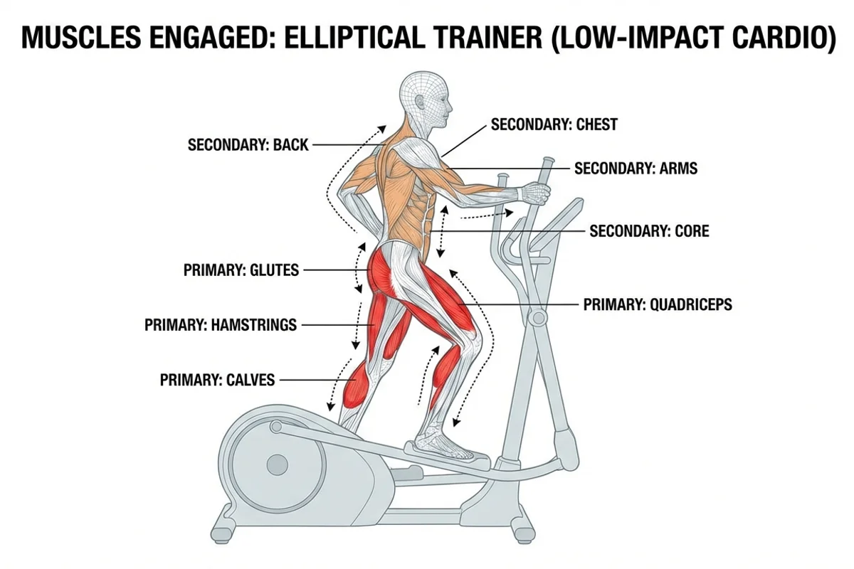 Elliptical Muscles Diagram