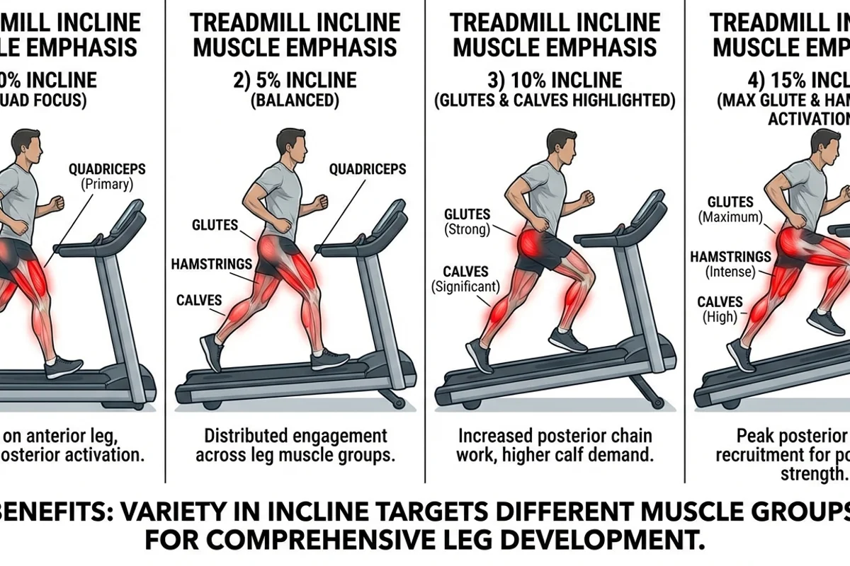 Incline Treadmill Gradient and Muscles