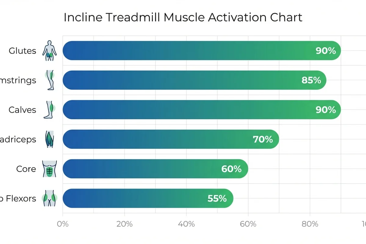 Incline Treadmill Muscle Activation Chart