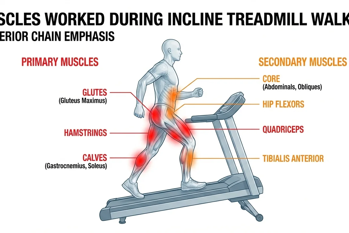 Incline Treadmill Muscles Diagram