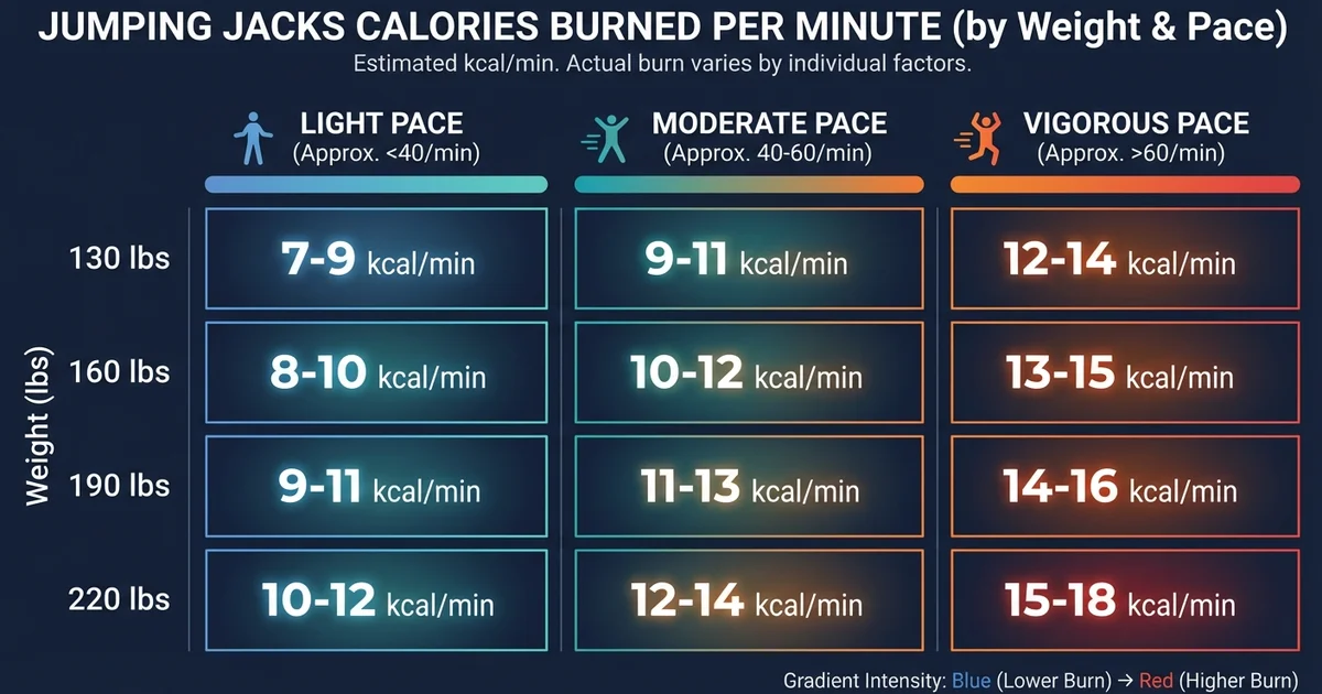 Jumping Jacks Per Minute Chart
