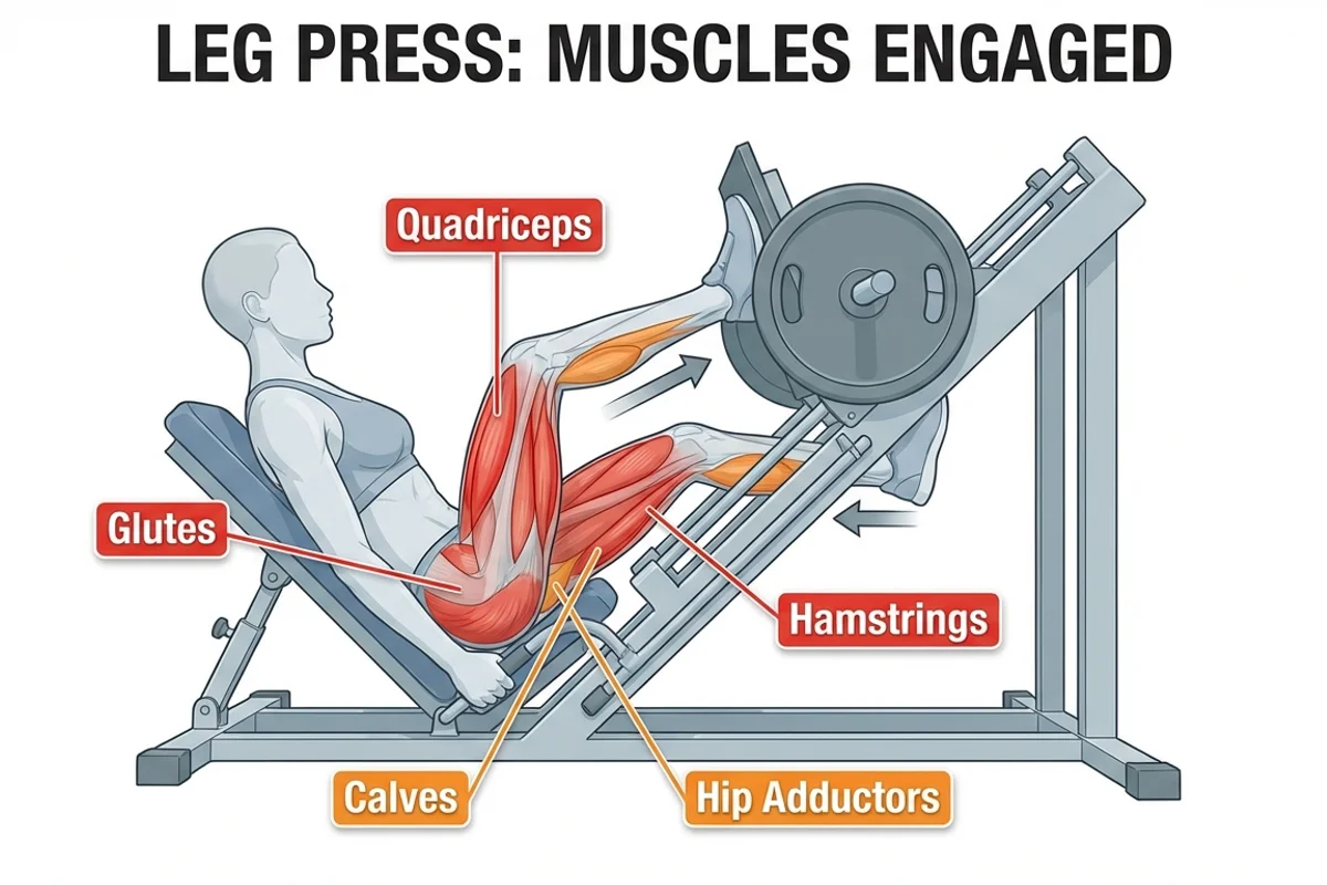 Leg Press Muscles Diagram