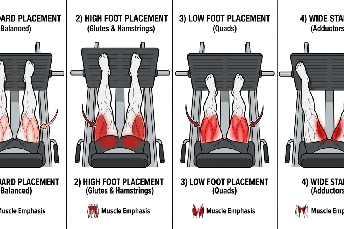 Leg Press Foot Positions and Muscles