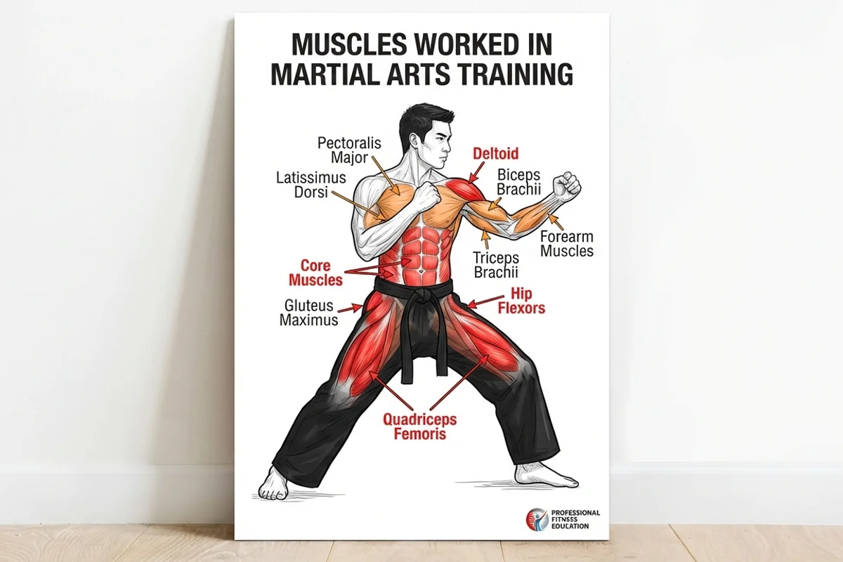 Martial Arts Muscles Diagram