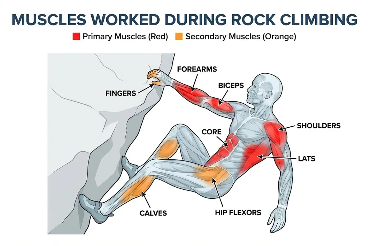 Rock Climbing Muscles Diagram