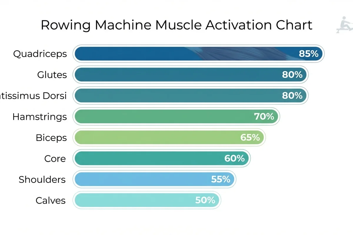 Rowing Machine Muscle Activation Chart