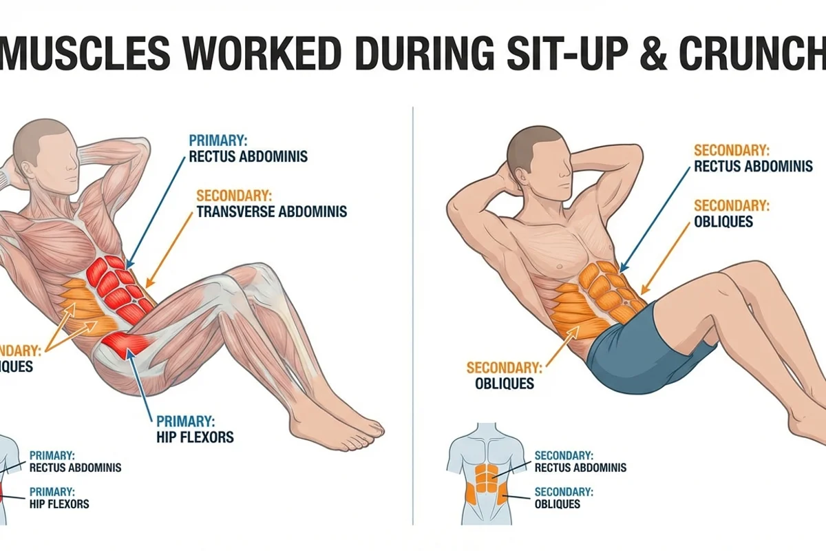Sit-Up Muscles Diagram