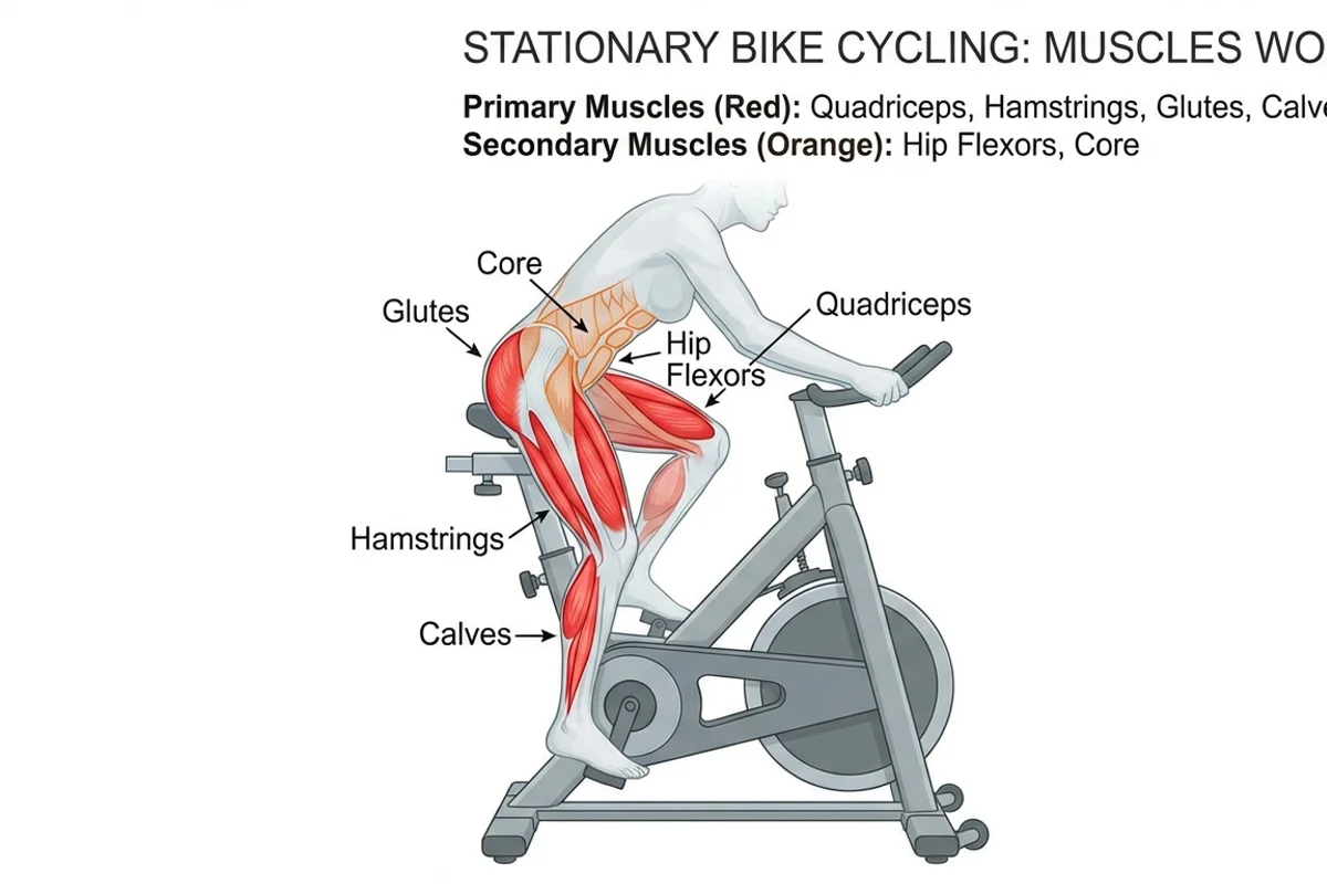 Stationary Bike Muscles Diagram