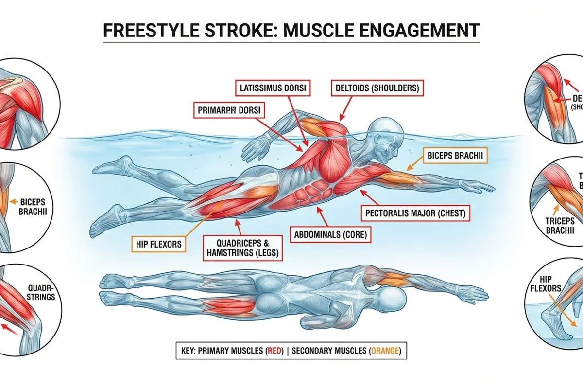 Swimming Muscles Diagram