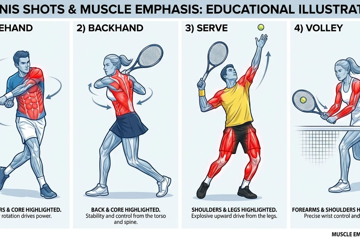 Tennis Shots and Muscles