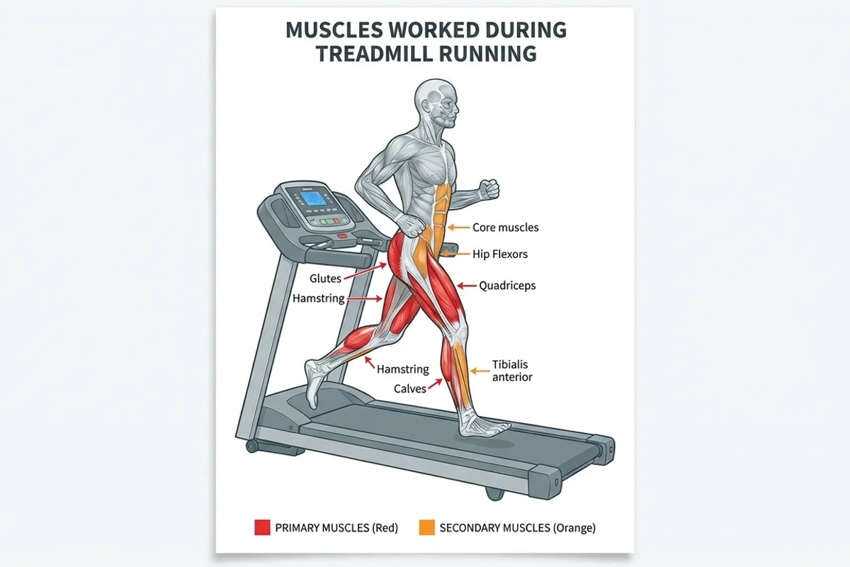 Treadmill Muscles Diagram